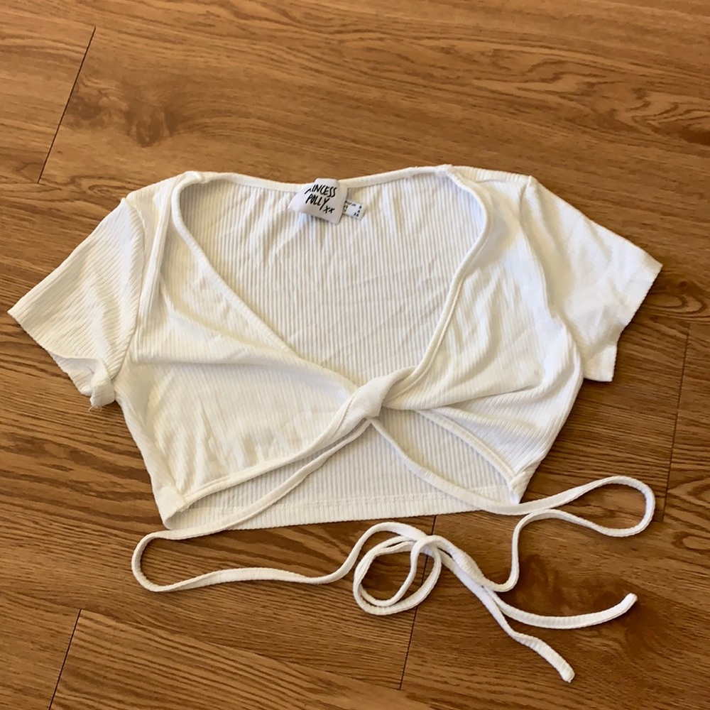 Princess Polly White Crop Top